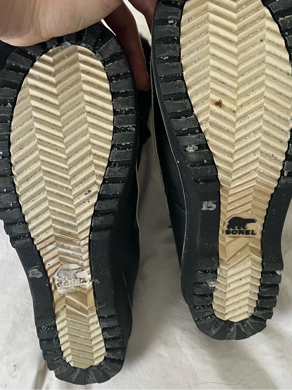 Sorel Black Faux Fur Lace Up Winter Snow Boots Après Ski Y2K 8 - Picture 4 of 6